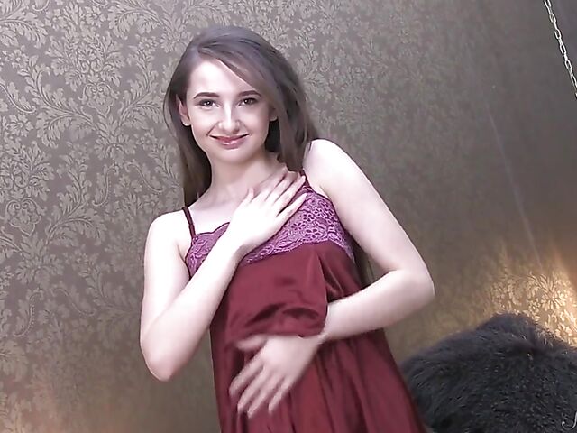 Tammy - Long hair teen solo in the bedroom