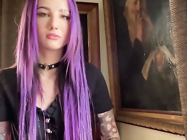 POV squirt fuck with purple-haired Valerica Steele