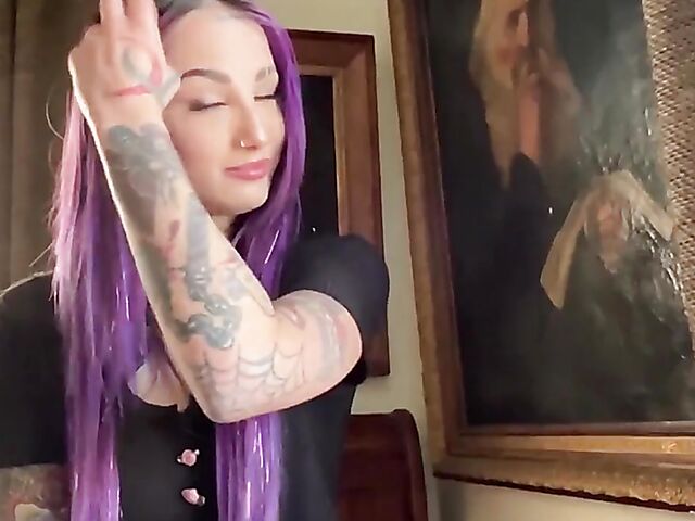 POV squirt fuck with purple-haired Valerica Steele