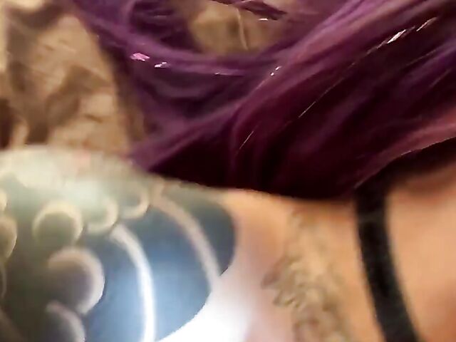 POV squirt fuck with purple-haired Valerica Steele