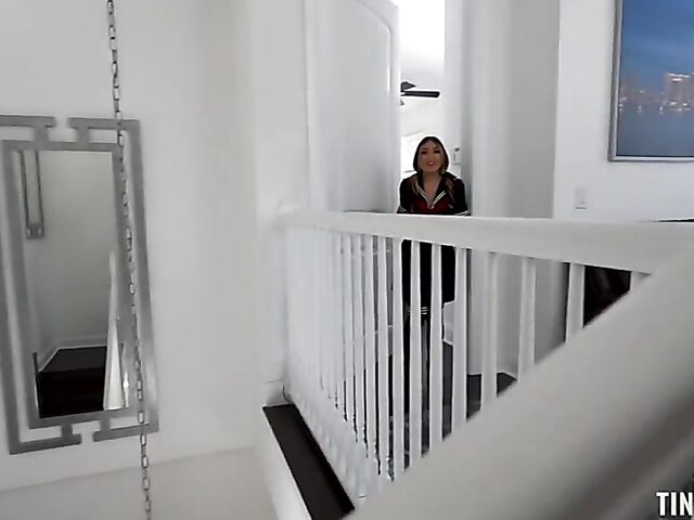 Petite latina cosplay girl Violet Gems having fun