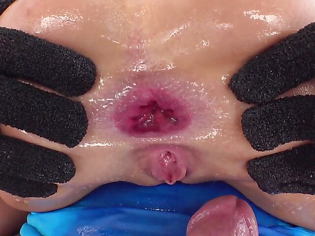 Classy blonde anal gape featuring Emma Hix