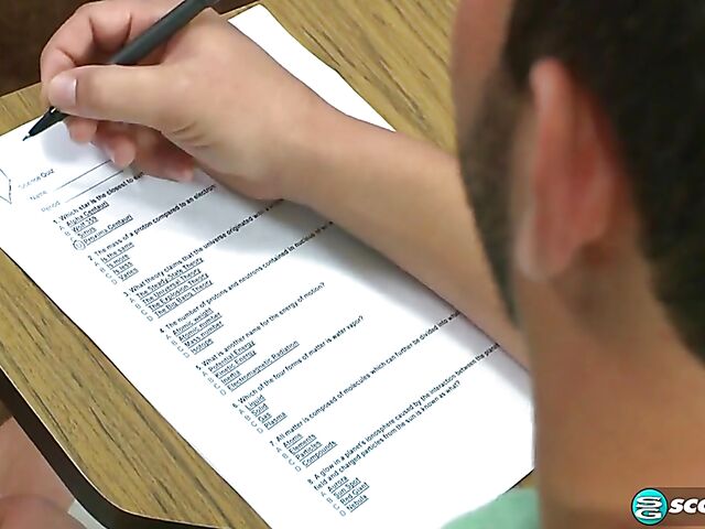 Jenna Ross - Teen brunette gets banged in the classroom