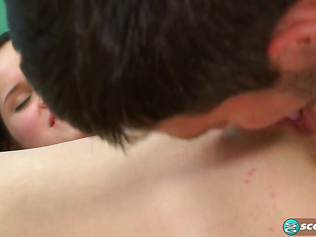 Jenna Ross - Teen brunette gets banged in the classroom