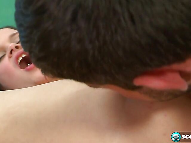 Jenna Ross - Teen brunette gets banged in the classroom