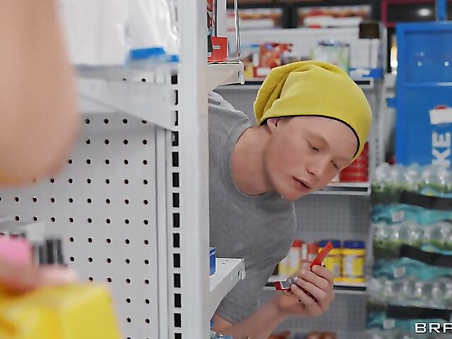 Busty ebony Jordyn Falls gets caught with Gaby Ortega at the convenience store and squirts with Jimmy Michaels