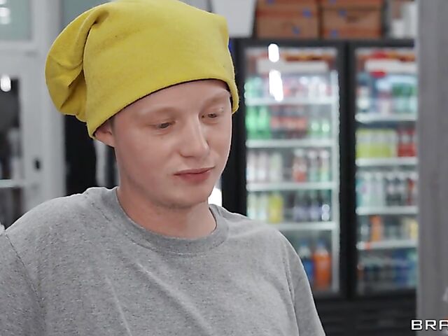 Busty ebony Jordyn Falls gets caught with Gaby Ortega at the convenience store and squirts with Jimmy Michaels