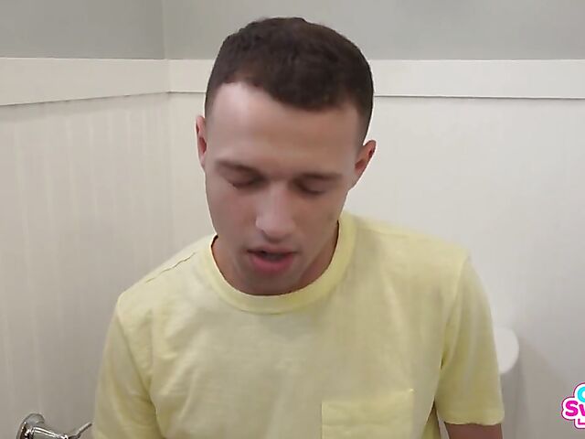 Pussy to another girl's mouth in an FFM threesome with Leana Lovings and Violet Gems