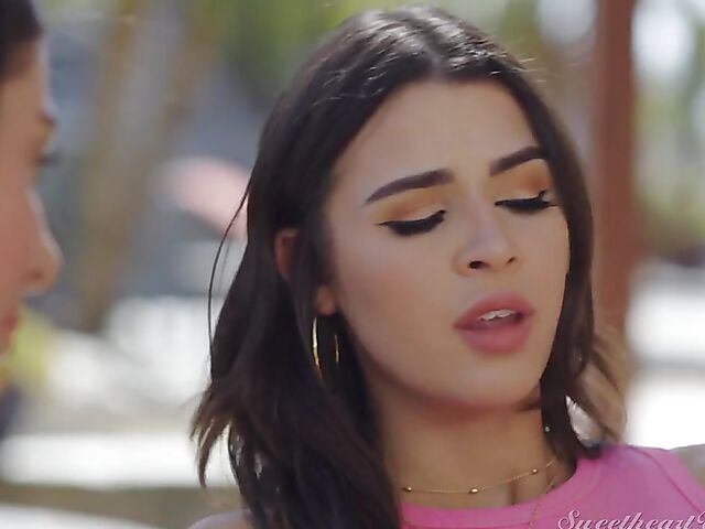 Kylie Rocket and Theodora Day's girl-on-girl strap-on scene