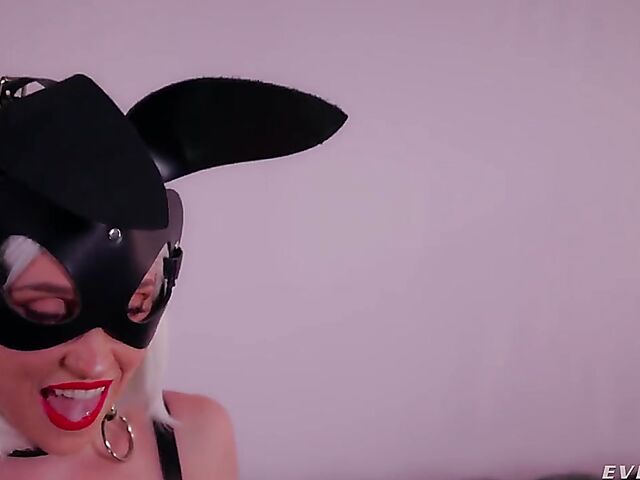 Scarlet Chase - Black latex boots and anal toys