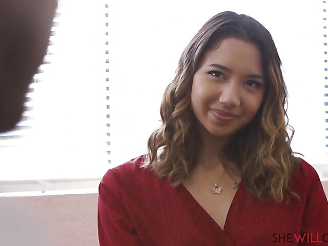 Black on asian interracial old vs young with cute Kimora Quin