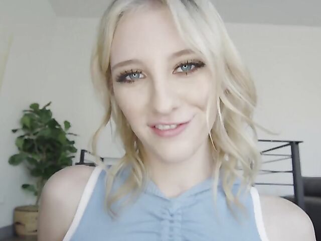 Melody Marks - Pretty young blonde with beautiful eyes gets boned