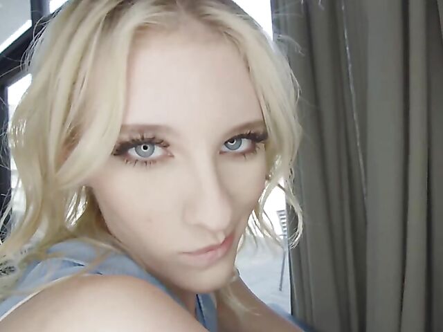 Melody Marks - Pretty young blonde with beautiful eyes gets boned