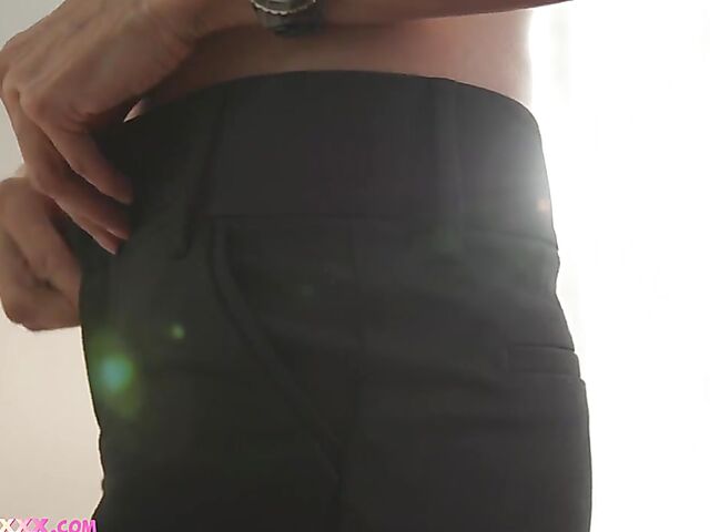 Slim milf brunette with fake tits Shay Sights has something for her stepson