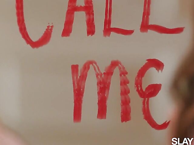 Classy lesbian babes Aria Lee and Alexia Anders eat and dildo each other's pussies