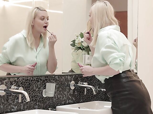 Busty blonde Sandra Sweet gets her big natural tits fucked by her romantic lover