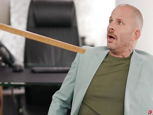 Femdom threesome with Theodora Day getting ass fucked as Angel Youngs watches