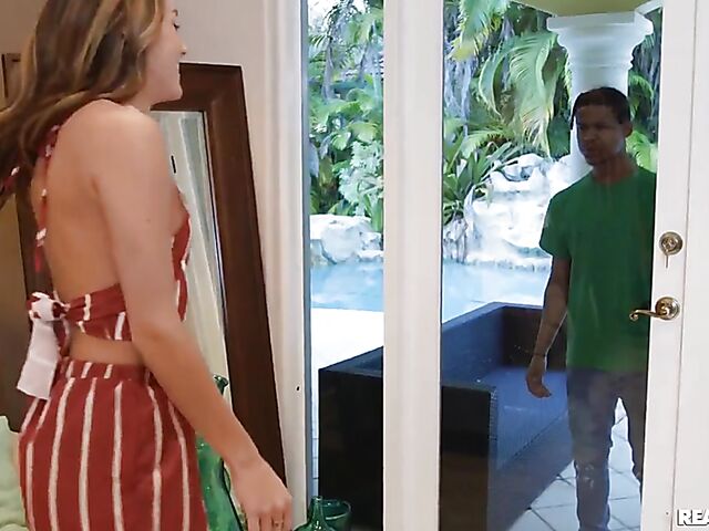 Mackenzie Mace enjoying a young black cock during lockdown