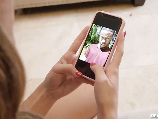 Mackenzie Mace enjoying a young black cock during lockdown