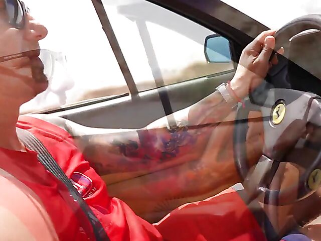 Yuli & Mateo - Red Ferrari and hot outdoor sex