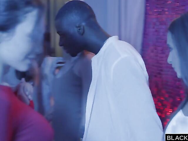 Skinny black cock addict Vanessa Alessia fucks the DJ