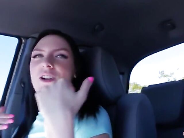 POV brunette Celestina Blooms is good at sucking