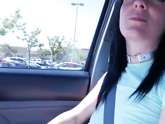 POV brunette Celestina Blooms is good at sucking