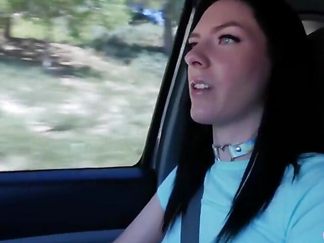 POV brunette Celestina Blooms is good at sucking