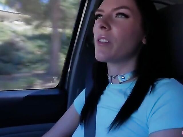 POV brunette Celestina Blooms is good at sucking