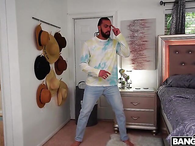 Busty ebony Lily Starfire showers her perfect boobs before having sex with a lucky dude