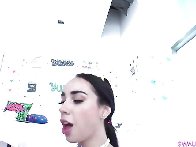 Natural tit latina deepthroat session featuring Gaby Ortega