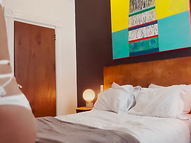 Mona Wales' wedding night POV fantasy in sexy lingerie