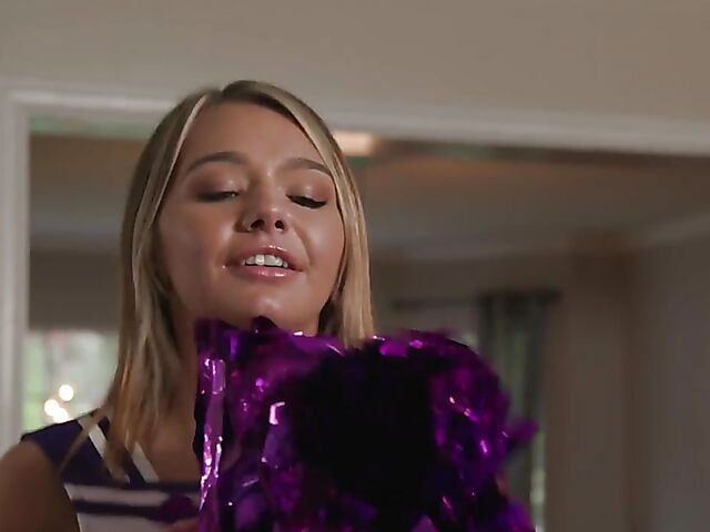 Petite teen cheerleader Mia Kay fucks an old man