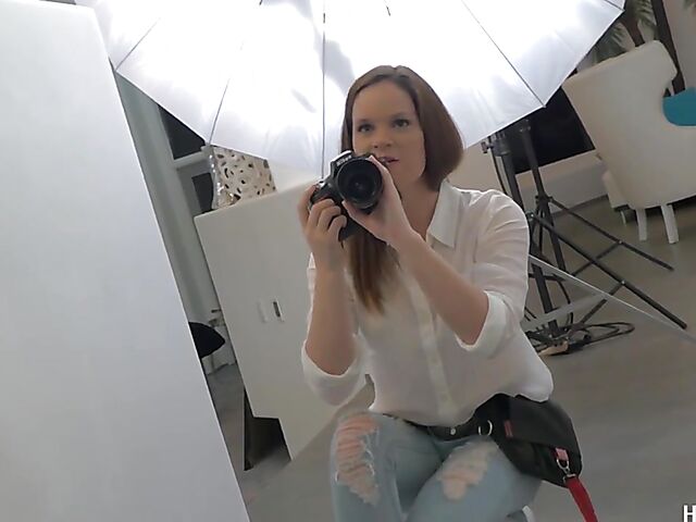 Lesbian photographer fingering girls featuring Aiden Ashley, Jenna J Ross and Jillian Janson