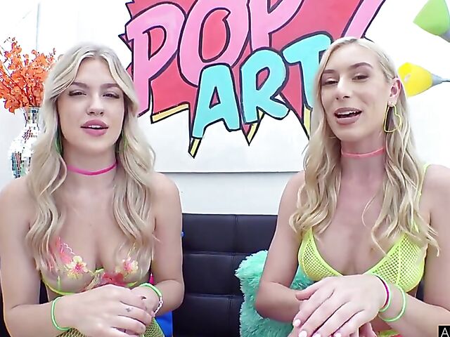 Two pretty blondes anal fucked featuring Jazlyn Ray and Kay Lovely