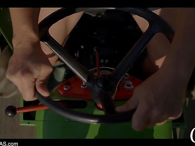 Alexis Crystal and Little Caprice lesbian sunset loving in the field