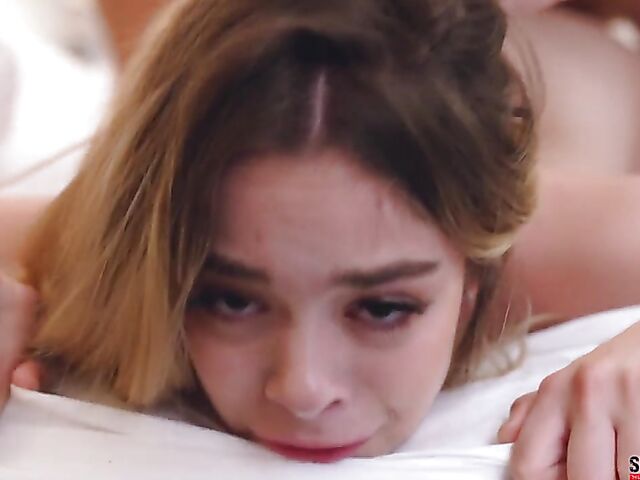 Cute teen stepsister Molly Little gets nailed