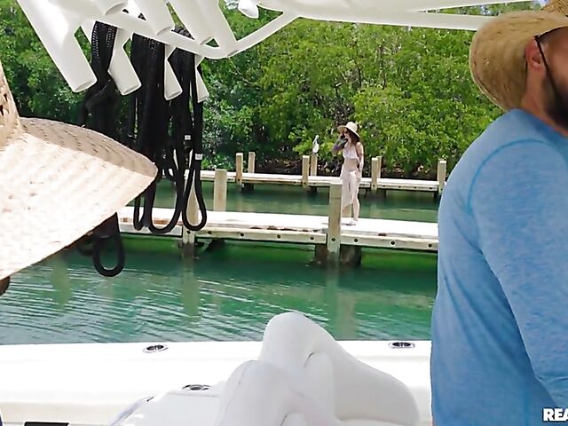 Boat sex with tattooed hot chick Valerica Steele