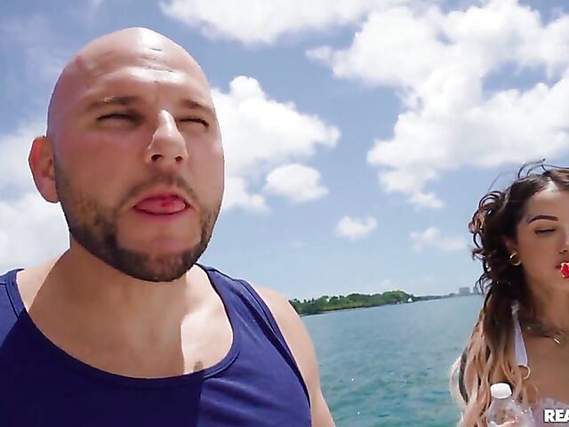 Boat sex with tattooed hot chick Valerica Steele