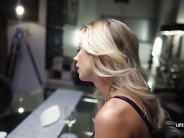 MILF POV threesome with anal featuring Shalina Devine