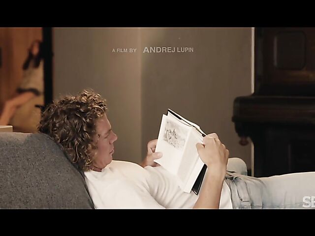 Slim brunette Sasha Krey seduces her man into passionate sex