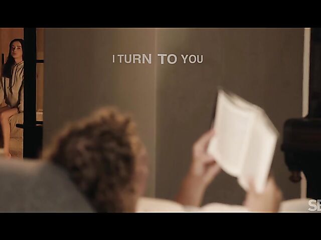 Slim brunette Sasha Krey seduces her man into passionate sex