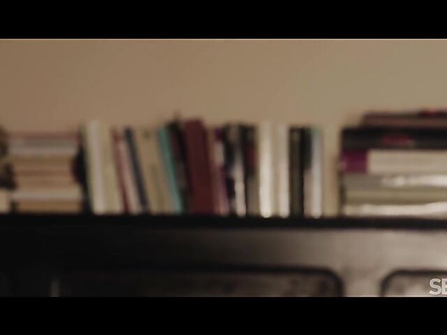 Slim brunette Sasha Krey seduces her man into passionate sex