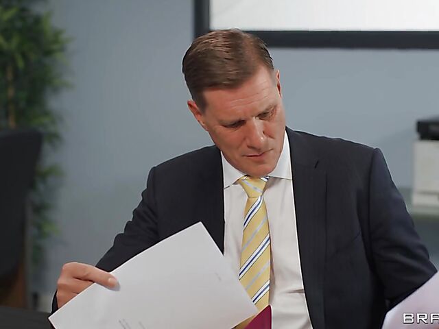 Big tits redhead Zara Durose gets dicked down at work