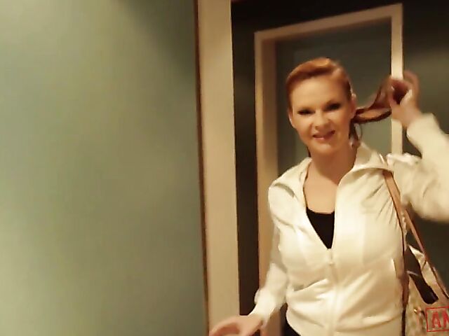 Tara White - Redhead interracial anal in maid uniform from your point of view