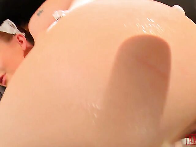 Tara White - Redhead interracial anal in maid uniform from your point of view