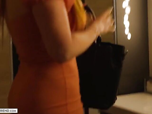 Nighttime fun with big tits redhead MILF Lauren Phillips