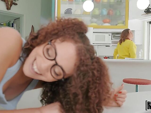 Willow Ryder - Curly yoga girl with glasses anal fucked