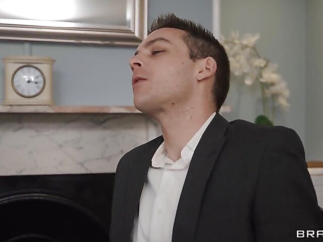 Sexy MILF Adreena Winters fucks a big cock in front of her man