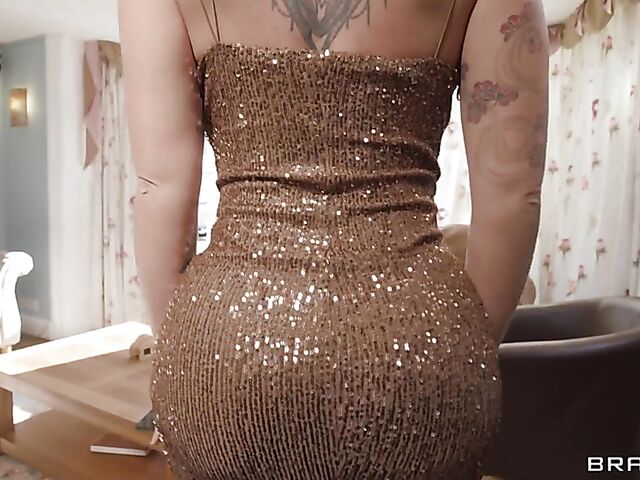 Sexy MILF Adreena Winters fucks a big cock in front of her man